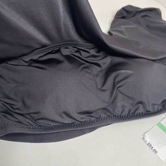 Trina Turk Womens Atlas Black Ruffled One Shoulder Bikini Swim Top ONLY 8 NWT - Picture 7 of 8